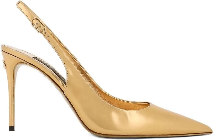 Dolce & Gabbana Kalfsleren slingback pumps Goud
