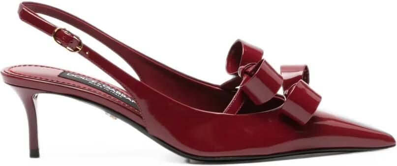 Dolce & Gabbana Kalfsleren slingback pumps Rood