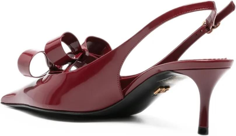 Dolce & Gabbana Kalfsleren slingback pumps Rood - Foto 3