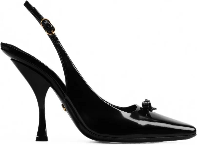 Dolce & Gabbana Kalfsleren slingback pumps Zwart