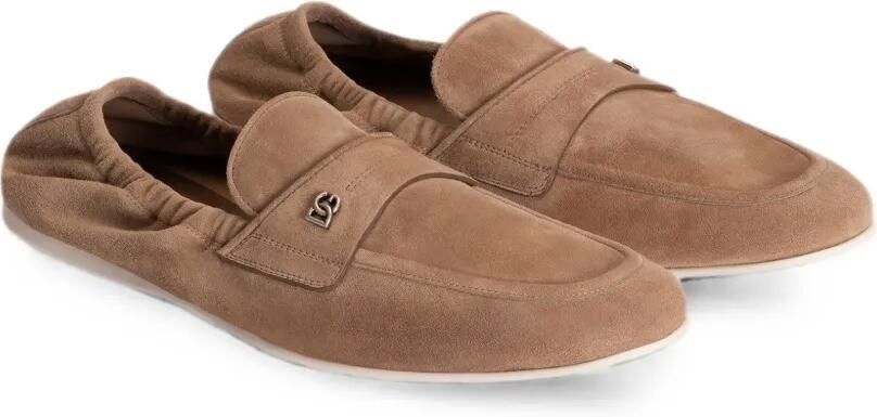 Dolce & Gabbana Kalfsleren slippers Beige - Foto 3