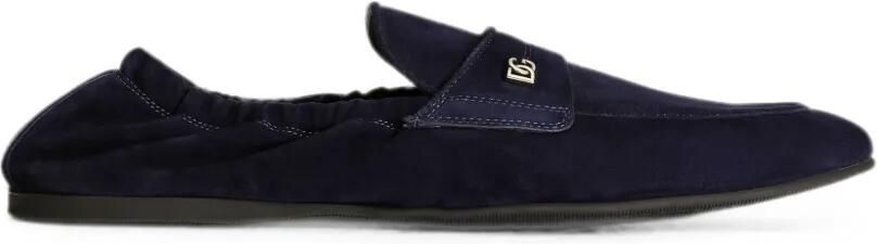 Dolce & Gabbana Kalfsleren slippers Blauw