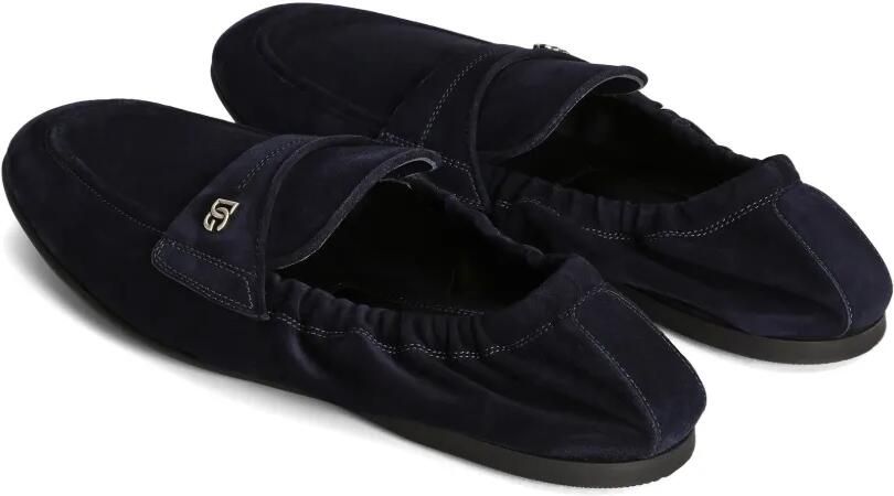 Dolce & Gabbana Kalfsleren slippers Blauw - Foto 2