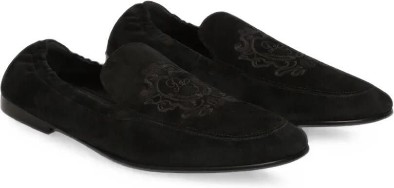 Dolce & Gabbana Kalfsleren slippers Zwart - Foto 2