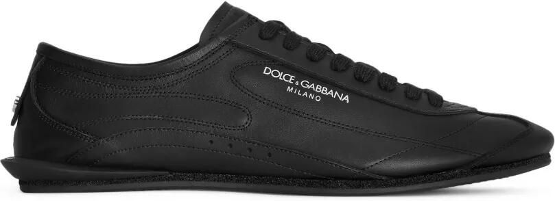 Dolce & Gabbana Kalfsleren sneakers Zwart