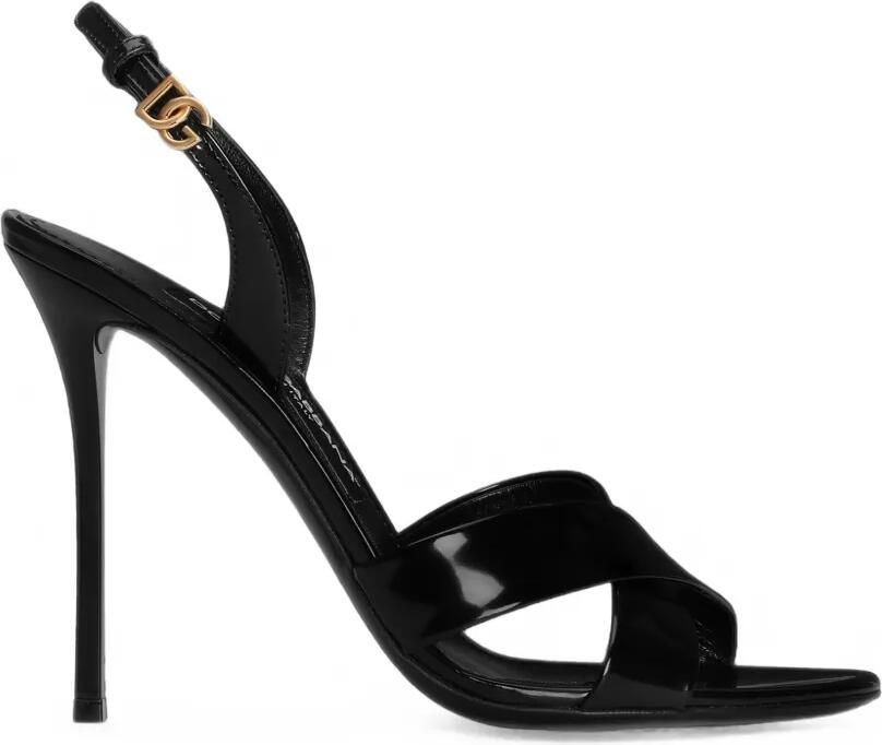 Dolce & Gabbana Keira 2.0 leren sandalen Zwart