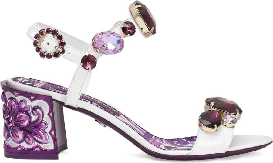 Dolce & Gabbana Keira 60 mm leren sandalen Wit