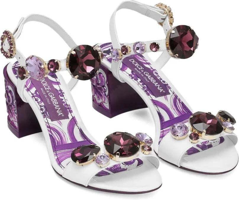 Dolce & Gabbana Keira 60 mm leren sandalen Wit - Foto 3