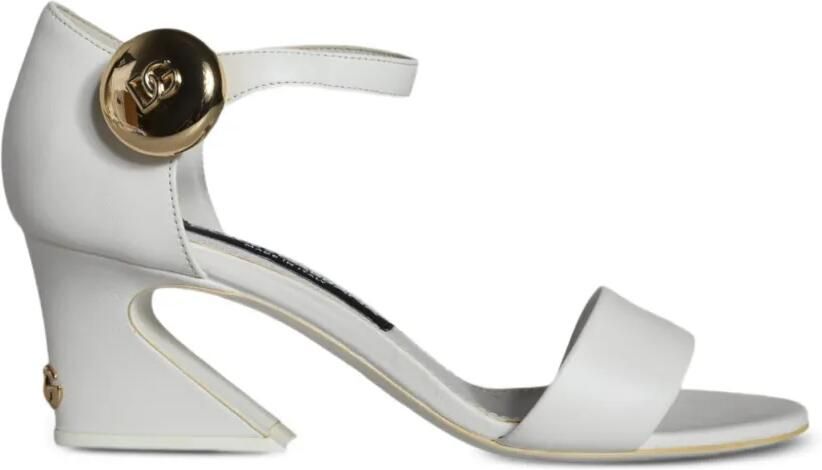 Dolce & Gabbana Keira DG logo-plaque sandals Wit