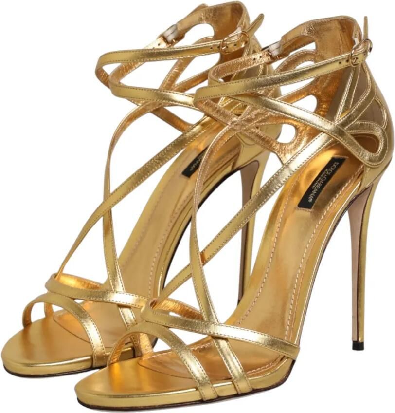 Dolce & Gabbana Keira sandalen met bandjes Goud - Foto 4