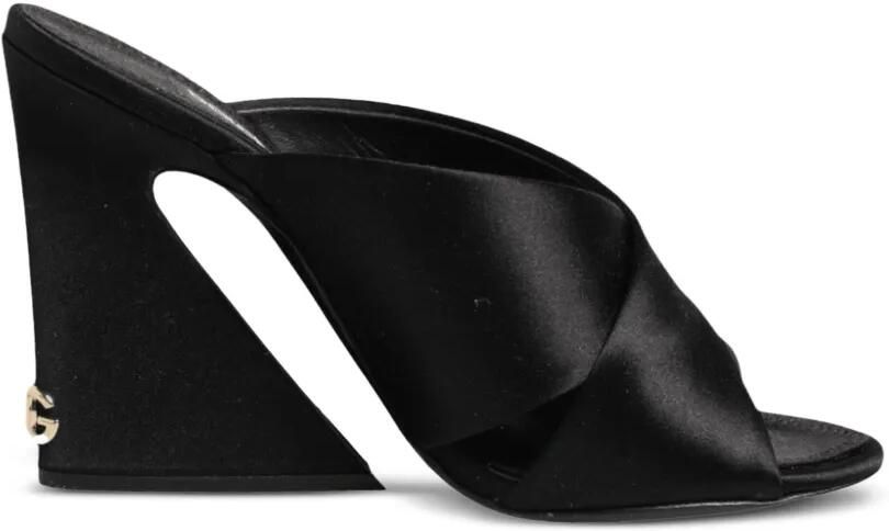 Dolce & Gabbana Keira sandalen met bewerkte hak Zwart