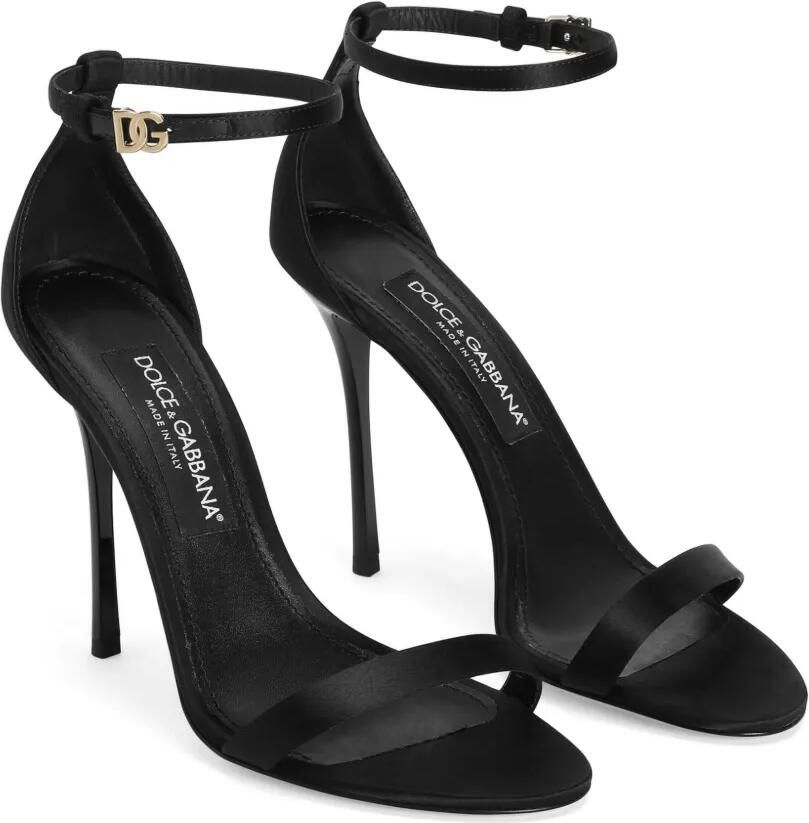 Dolce & Gabbana Keira sandalen met gespbandje en hak Zwart