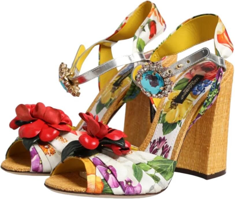 Dolce & Gabbana Keira sandalen met hak Wit - Foto 4