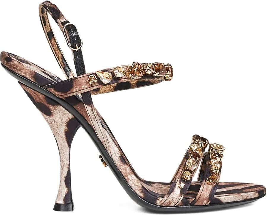 Dolce & Gabbana Keira sandalen met luipaardprint Bruin