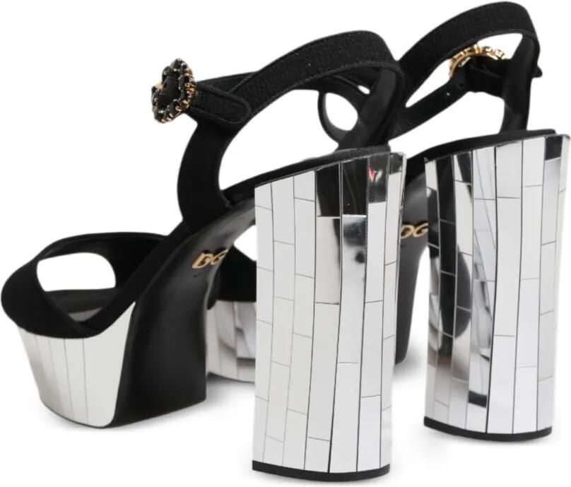 Dolce & Gabbana Keira sandalen verfraaid met kristallen en plateauzool Zwart - Foto 5
