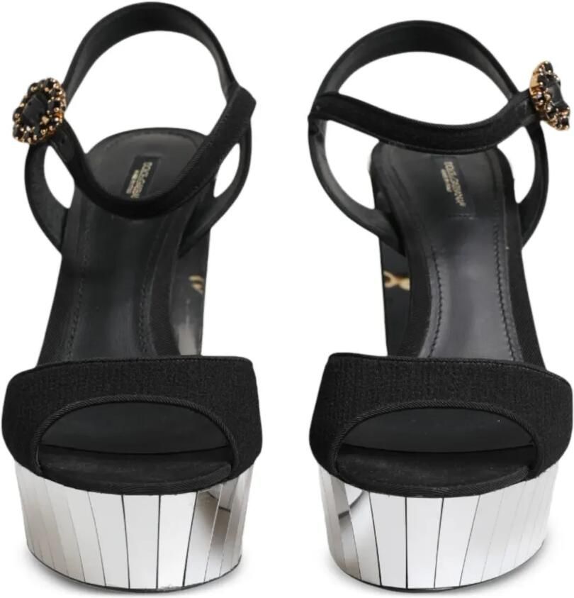 Dolce & Gabbana Keira sandalen verfraaid met kristallen en plateauzool Zwart - Foto 2