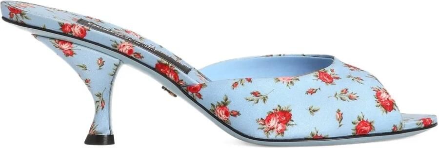 Dolce & Gabbana Keira satijnen sandalen Blauw