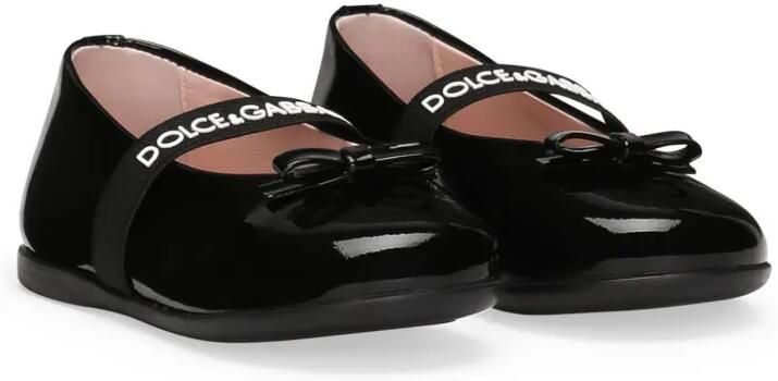 Dolce & Gabbana Kids Ballerina's met logoband strik Zwart