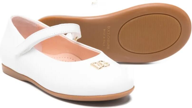 Dolce & Gabbana Kids Ballerina's met logoplakkaat Wit - Foto 3