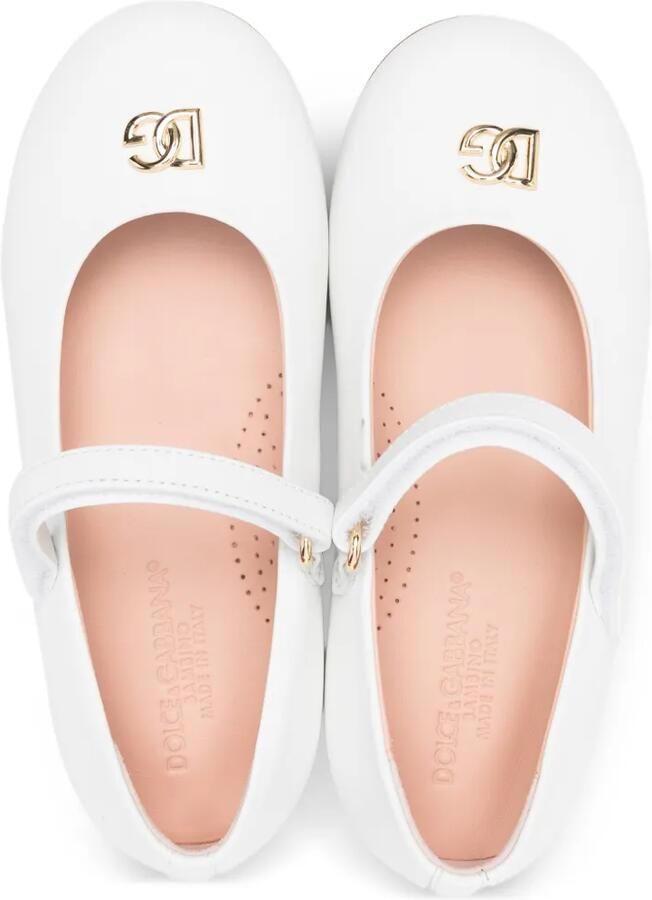Dolce & Gabbana Kids Ballerina's met logoplakkaat Wit - Foto 2