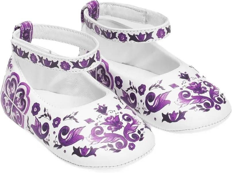 Dolce & Gabbana Kids Ballerina's met Majolica-print Wit