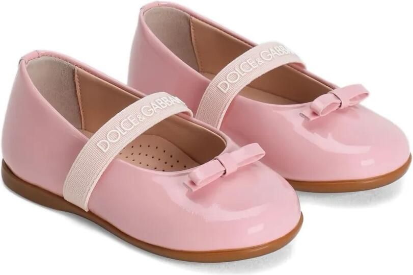 Dolce & Gabbana Kids Ballerina's met strikbandje Roze