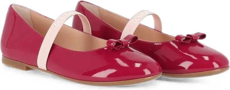Dolce & Gabbana Kids Ballerina's met strikdetail Rood