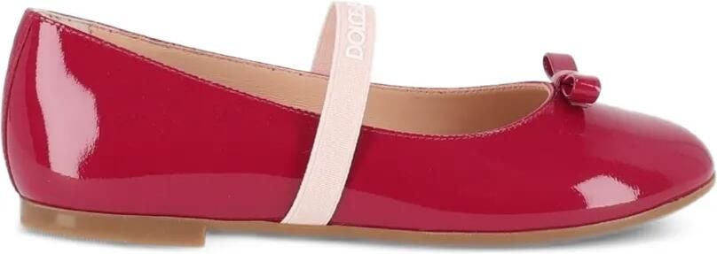 Dolce & Gabbana Kids Ballerina's met strikdetail Rood - Foto 4