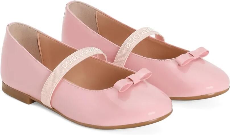 Dolce & Gabbana Kids Ballerina's met strikdetail Roze