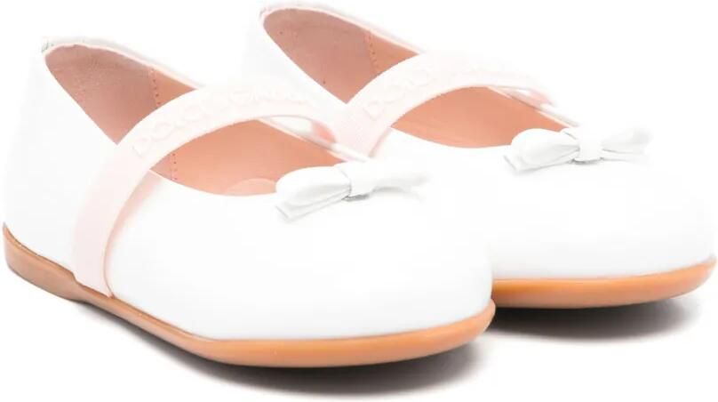 Dolce & Gabbana Kids Ballerina's met strikdetail Wit