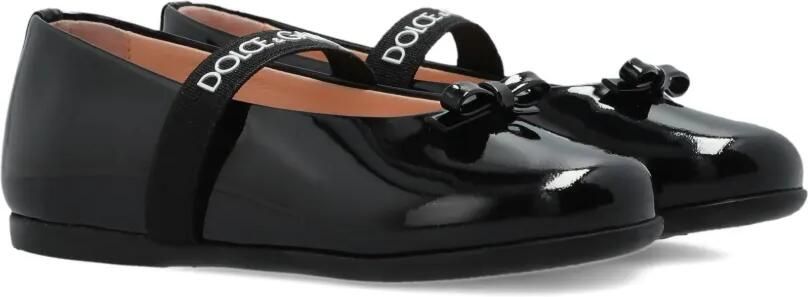 Dolce & Gabbana Kids Ballerina's met strikdetail Zwart