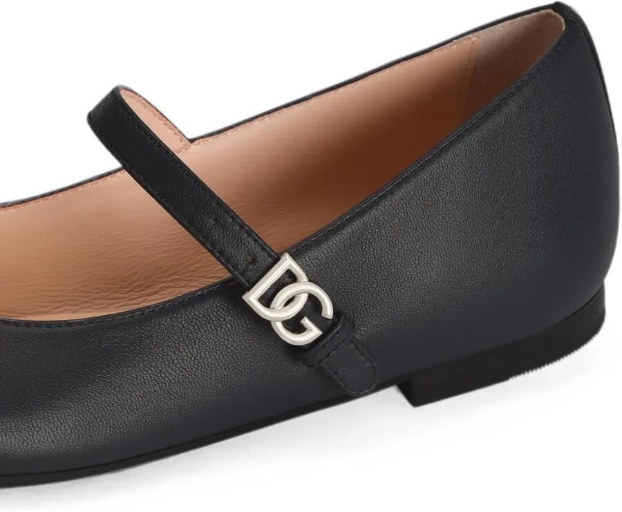 Dolce & Gabbana Kids Ballerina's van nappa leer Zwart - Foto 2
