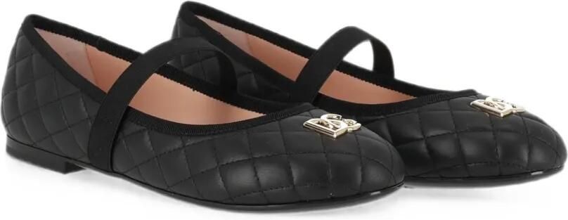 Dolce & Gabbana Kids Ballerina's van nappaleer Zwart