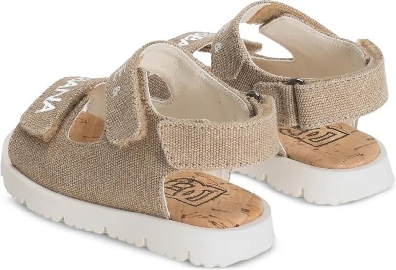 Dolce & Gabbana Kids Canvas sandalen Beige - Foto 3