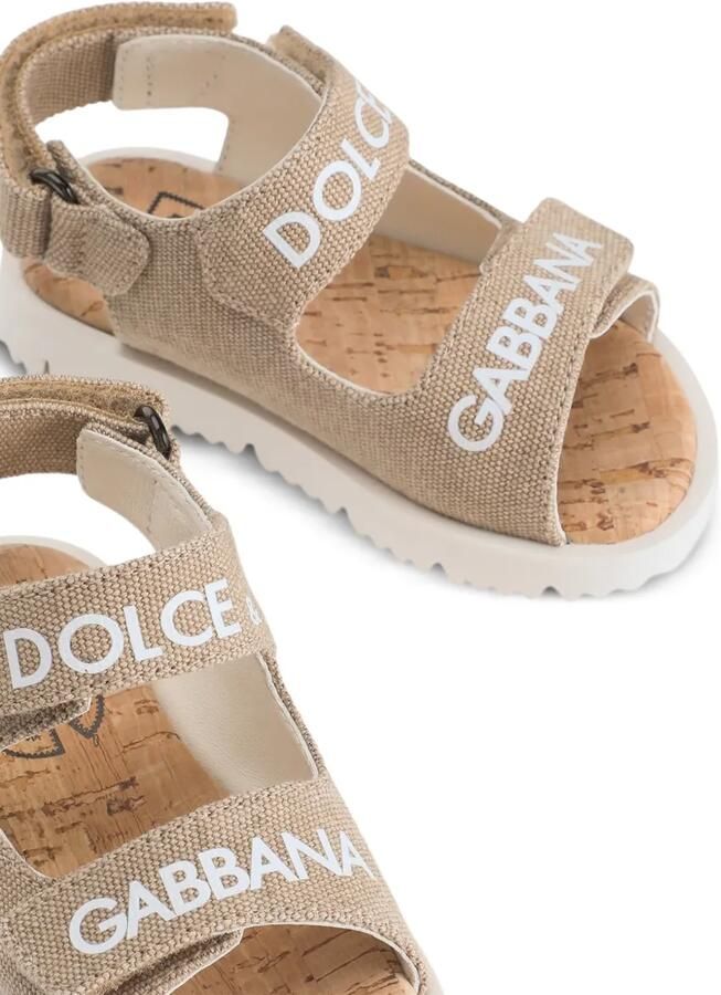 Dolce & Gabbana Kids Canvas sandalen Beige - Foto 2