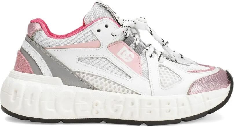 Dolce & Gabbana Kids Chunky sneakers met mesh vlakken Wit