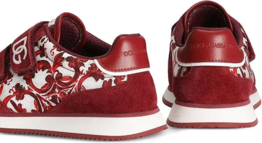 Dolce & Gabbana Kids Cushion nylon sneakers met Majolica-print Rood - Foto 2