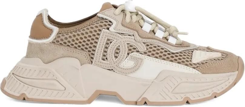 Dolce & Gabbana Kids Daymaster kalfsleren sneakers met split Beige - Foto 4