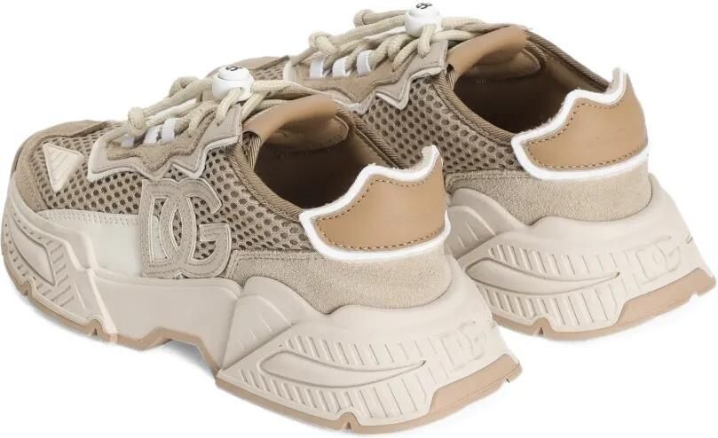 Dolce & Gabbana Kids Daymaster kalfsleren sneakers met split Beige - Foto 3