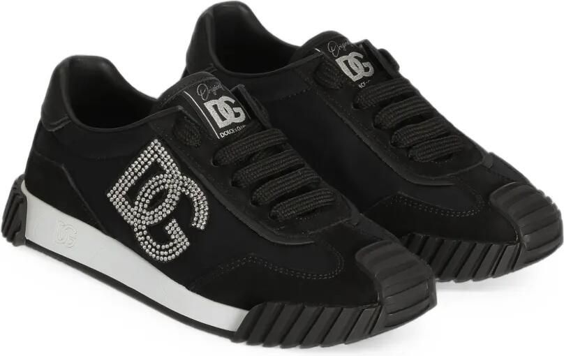 Dolce & Gabbana Kids DG Athletic suède sneakers Zwart