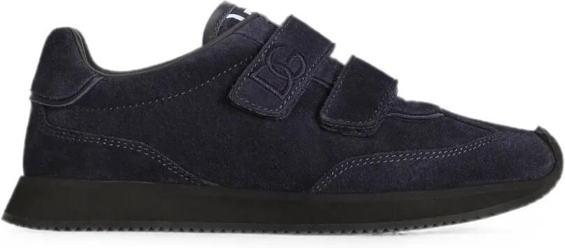 Dolce & Gabbana Kids DG Cushion leren sneakers met split Blauw