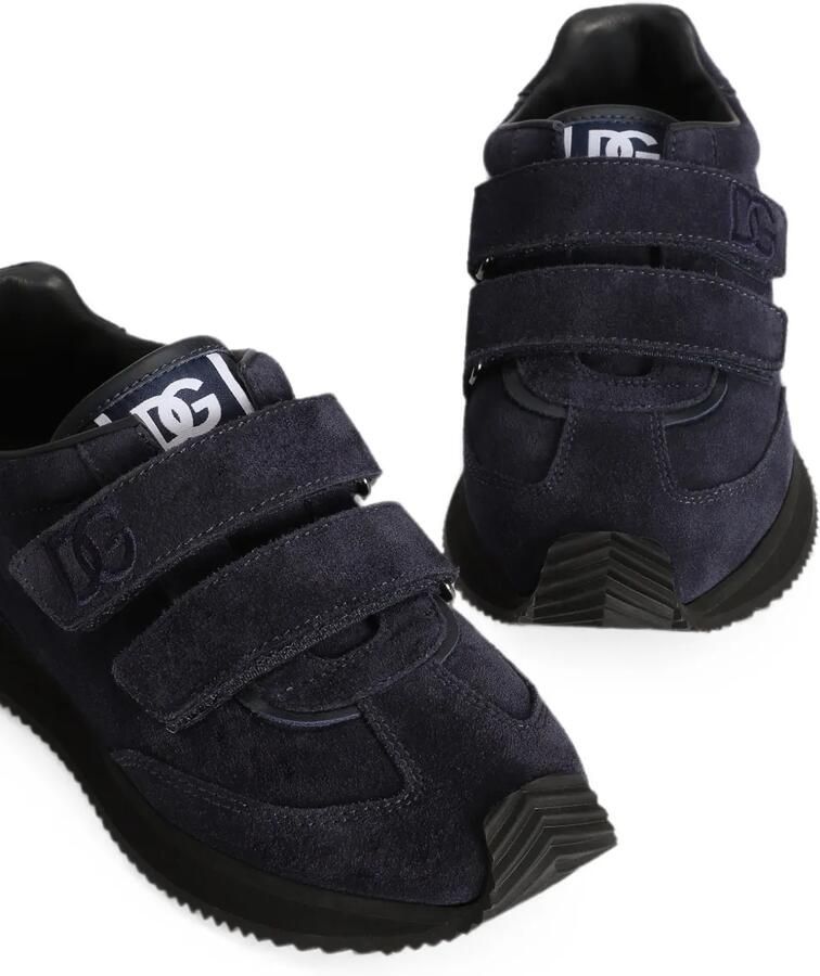 Dolce & Gabbana Kids DG Cushion leren sneakers met split Blauw - Foto 2