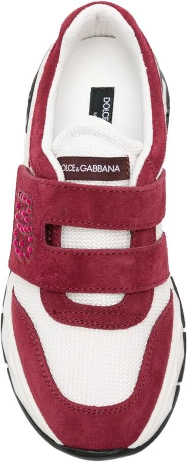 Dolce & Gabbana Kids DG Running verfraaide sneakers met klittenband Rood - Foto 3