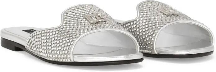 Dolce & Gabbana Kids DG sandalen met stras Zilver