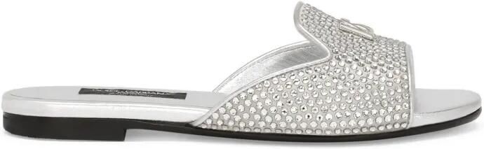 Dolce & Gabbana Kids DG sandalen met stras Zilver - Foto 4