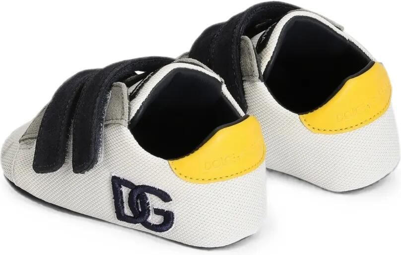 Dolce & Gabbana Kids Fluwelen sneakers Wit - Foto 3