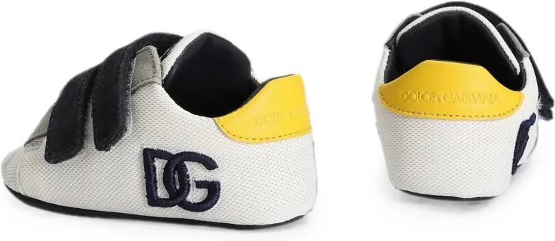 Dolce & Gabbana Kids Fluwelen sneakers Wit - Foto 4