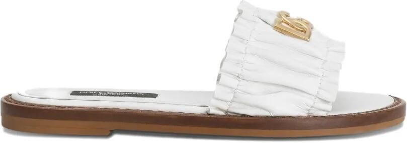 Dolce & Gabbana Kids Gelaagde sandalen met logo Wit - Foto 4