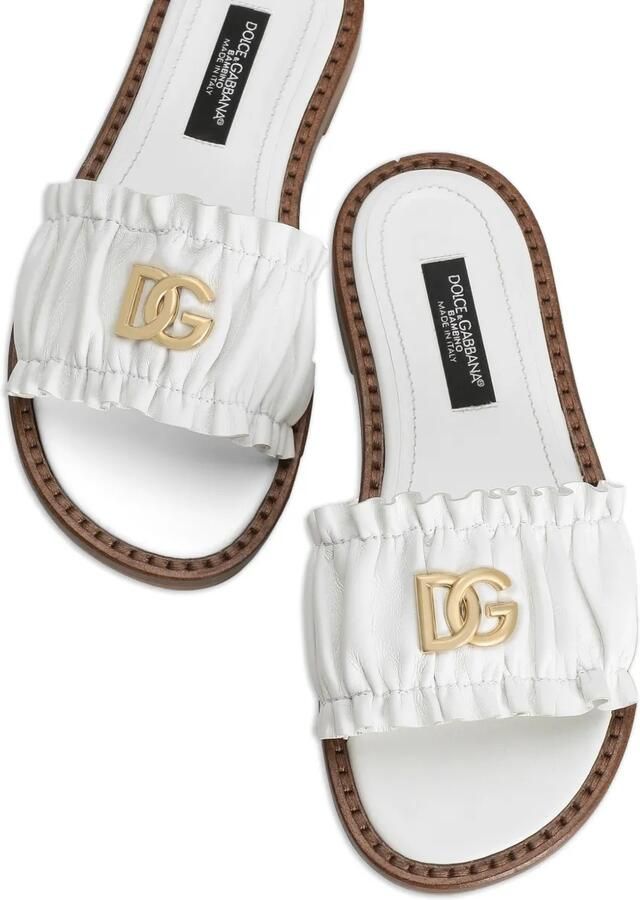 Dolce & Gabbana Kids Gelaagde sandalen met logo Wit - Foto 2