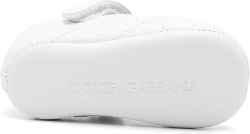 Dolce & Gabbana Kids Gewatteerde ballerina's met klittenband Wit - Foto 3